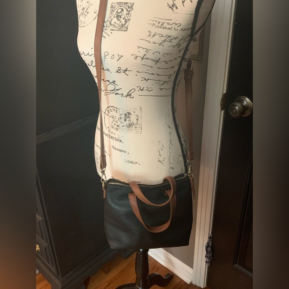 Antik Kraft Handbags - Antika Kraft black & tan crossbody